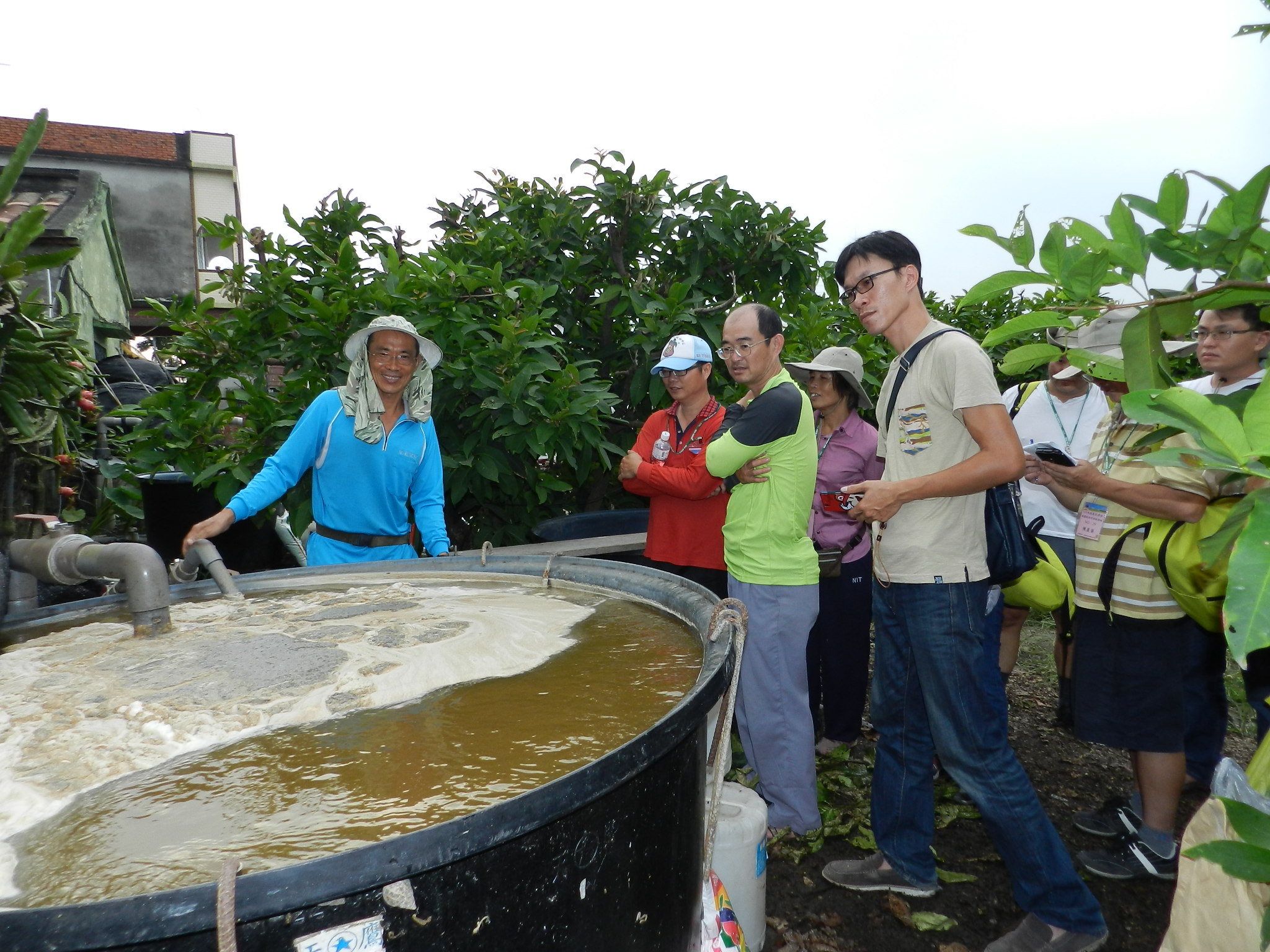 蓮霧達人-黃進文示範糖蜜大豆液肥調製