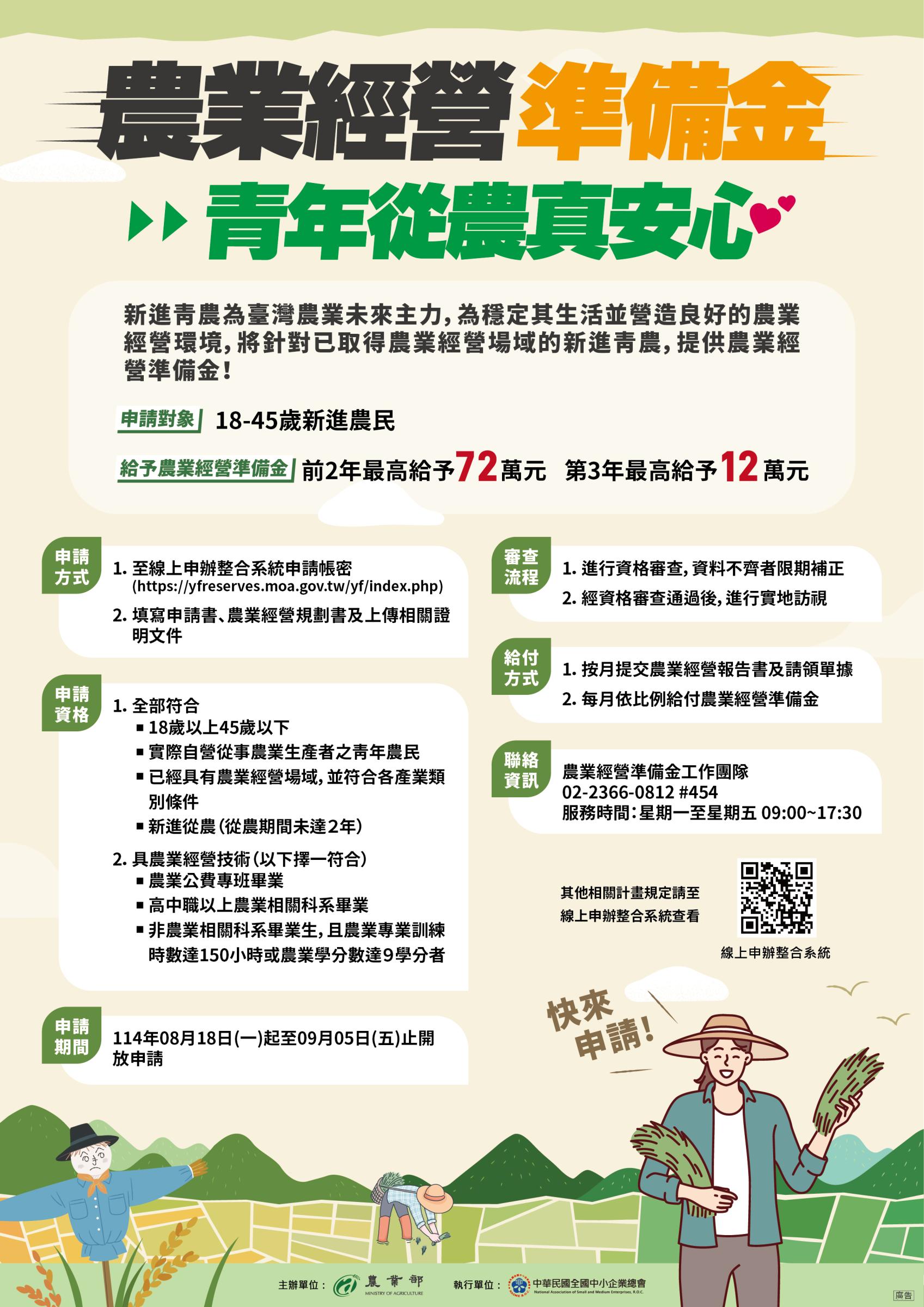 114年下半年農業經營準備金EDM